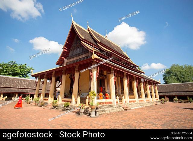 the wat Sisaket in the city of vientiane in Laos in the southeastasia