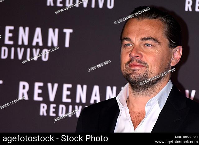 American actor Leonardo di Caprio attend The Revenant movie red carpet in the Casa del Cinema. Rome (Italy), January 15th, 2016