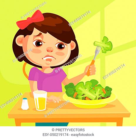 Cartoon girl eating Stock Photos and Images | agefotostock