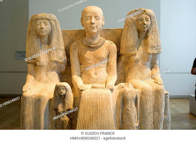 Germany, Berlin, Museum Island, listed as World Heritage by UNESCO, the Alten Museum Old Museum Ancient Egypt, Family Ptahmai of 1250-1200 BC