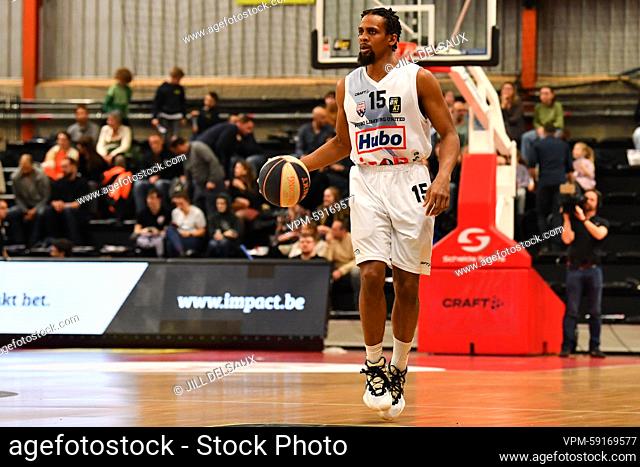 Limburg's Clifford Hammonds pictured in action during a basketball match between Limburg United and Basket Oostende, Friday 03 February 2023 in Hasselt