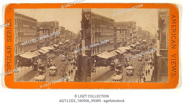 Broadway, from cor. Houston St. looking North; Attributed to Peter F. Weil (American, active New York, New York 1860s - 1870s); about 1869 - 1879; Albumen...