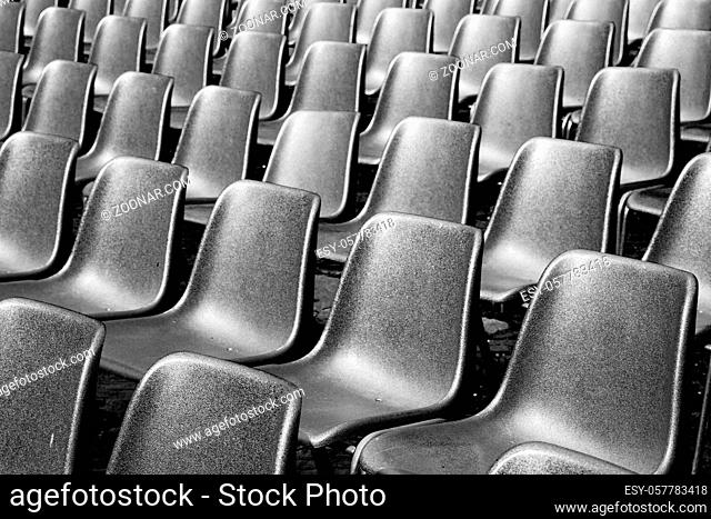 empty seat in italy europe background black texture