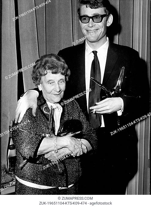 Nov. 4, 1965 - Paris, France - Irish actor PETER O'TOOLE (b. 8/2/1932) and 80-year-old actress after both were awarded the crystal star by the French Cinema...