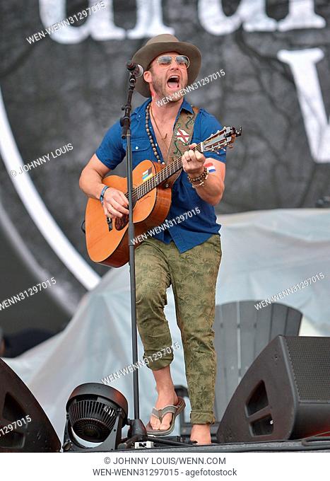 Drake White & The Big Fire perform live onstage during the Rock the Ocean's Tortuga Music Festival in Fort Lauderdale, Florida