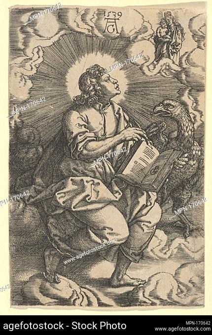 Saint John, from The Four Evangelists. Artist: Heinrich Aldegrever (German, Paderborn ca. 1502-1555/1561 Soest); Artist: after Georg Pencz (German, Wroclaw ca