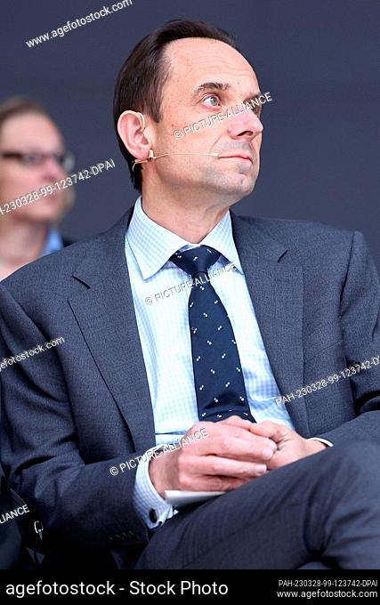 28 March 2023, North Rhine-Westphalia, Duesseldorf: Mark Branson, President of the German Federal Financial Supervisory Authority (BaFin)