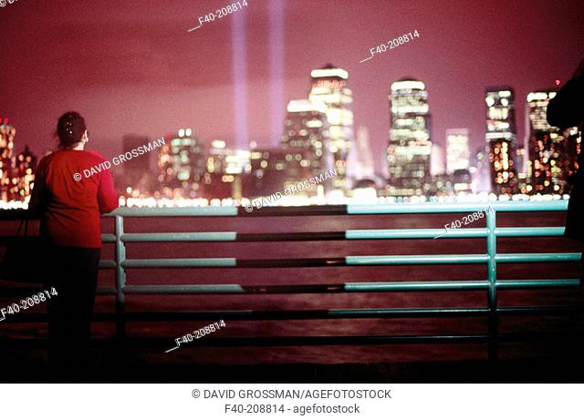 Twin Towers Light Memorial. Manhattan. New York City. USA