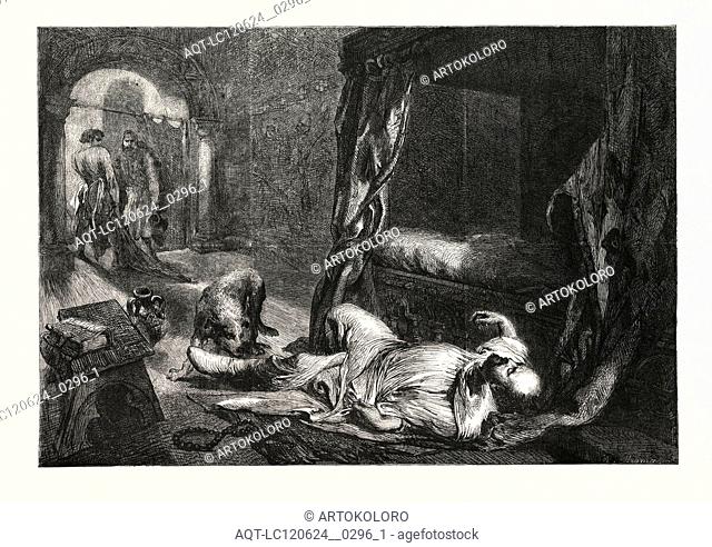 """THE DEATH OF WILLIAM THE CONQUEROR, "" DRAWN BY J. GILBERT, 1861