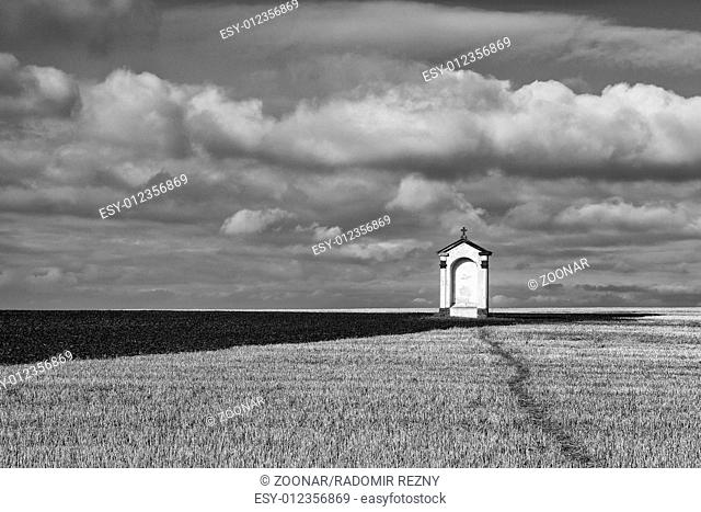 A small chapel in the middle of fields