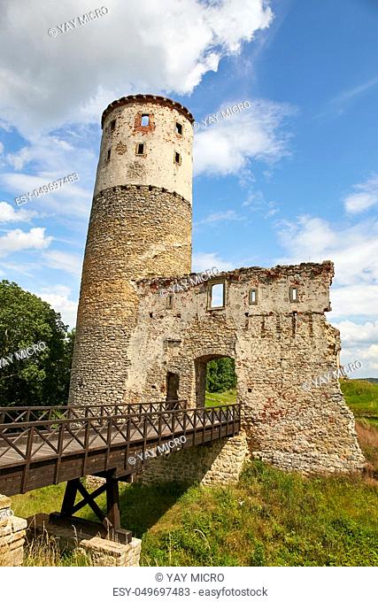 Ruins of renaissance castle Zviretice near city Bakov nad Jizerou. Central Bohemian Region, Czech Republic, Central Europe