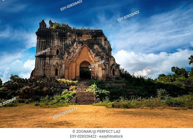 Buddhist Temple ruins in Inwa city. Myanmar