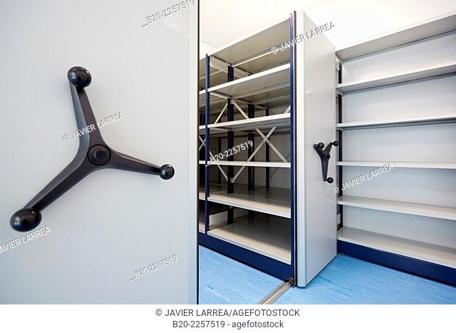 File cabinet. Bio pharmaceutical laboratory. Empty chemical laboratory. Barcelona. Spain
