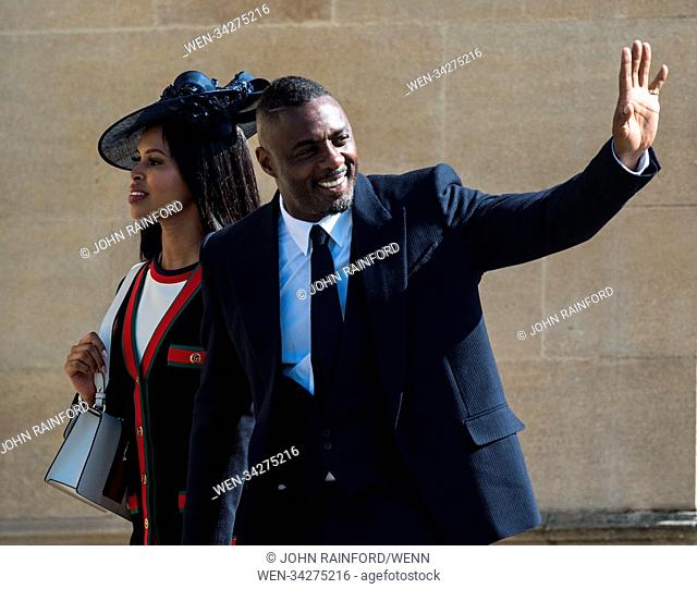 The wedding of Prince Harry and Meghan Markle at Windsor Castle Featuring: Idris Elba, Sabrina Dhowre Where: Windsor, United Kingdom When: 19 May 2018 Credit:...
