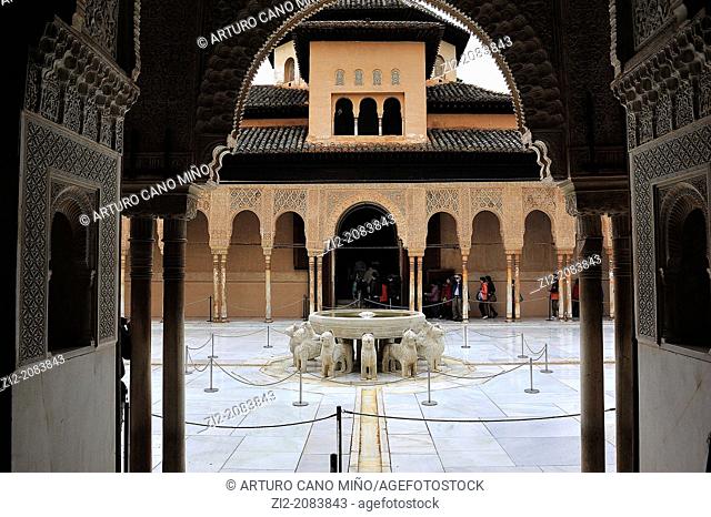 Court of the Lions, Alhambra, Granada, Spain