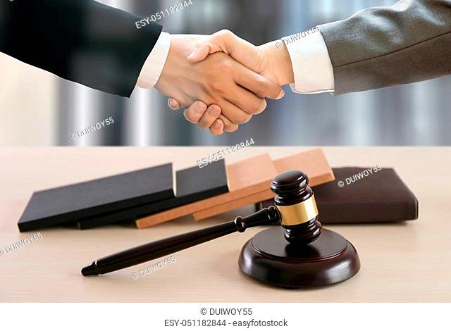 justice and law concept judge the gavel, working with digital computer law firms giving confidence