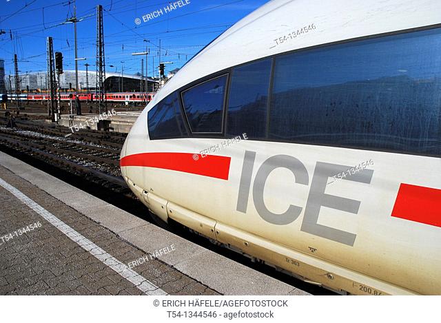 ICE at main train station in Munich