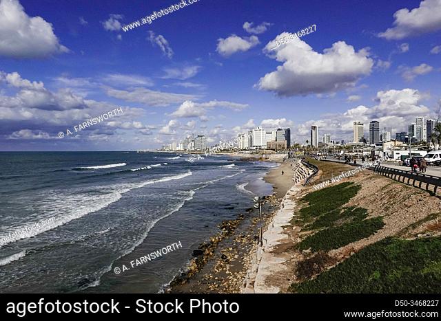 Tel Aviv, Israel The beaches and skyline of Tel Aviv