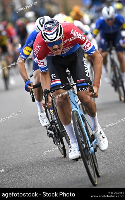 Dutch Mathieu van der Poel of Alpecin-Fenix pictured in action during the 'E3 Saxo Bank Classic' cycling race, 203, 9km from and to Harelbeke