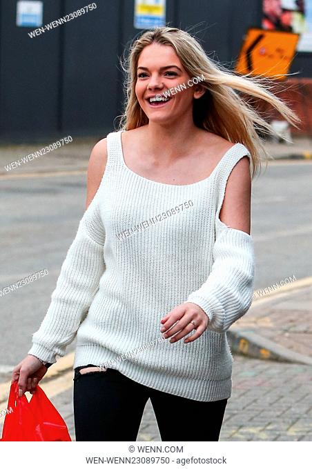 Louisa Johnson arrives at Fountain Studios for rehearsal for this week's opening live show Featuring: Louisa Johnson Where: London