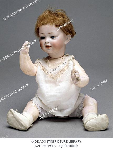Bisque character doll, model 152, made by Kestner. Germany, 20th century.  Milan, Museo Del Giocattolo E Del Bambino (Toys Museum)