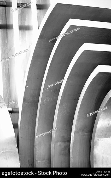 Abstract metal background with curves