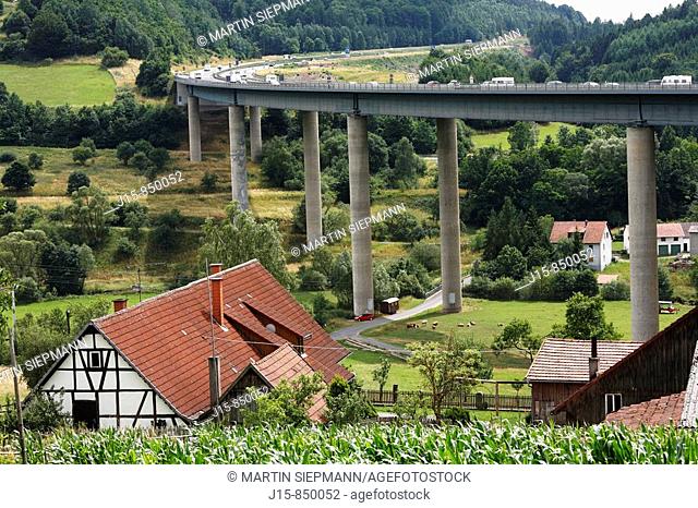 Sinntal bridge near Bad Brückenau, Rhön, Franconia, Bavaria, Germany