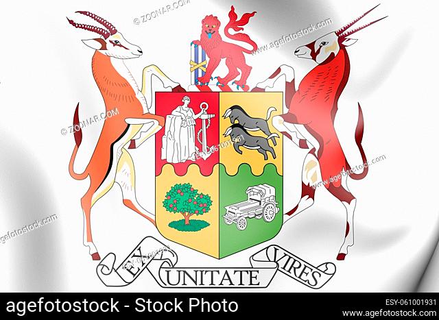 3D South Africa coat of arms (1932-2000). 3D Illustration