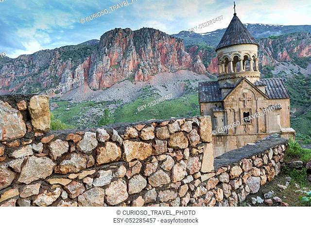 Ancient monastery Noravank in the mountains in Amaghu valley, Armenia