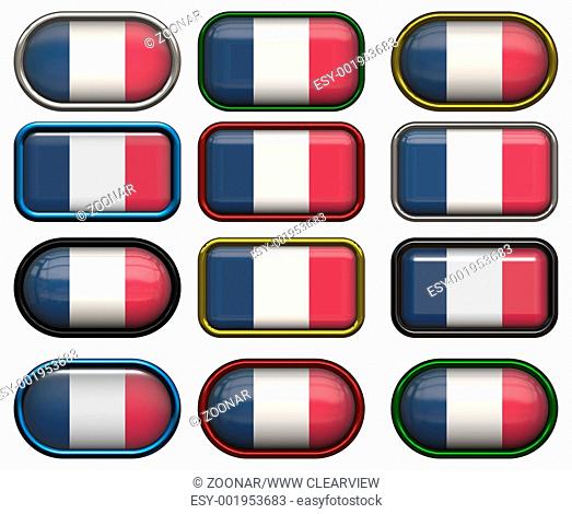 twelve buttons of the Flag of France