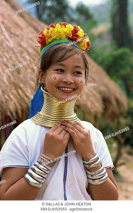 Asia, Thailand, Rai, Long Neck Hilltribes, Young Woman