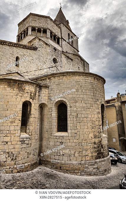 Sisteron Cathedral, Church of Notre-Dame-des Pommiers, Sisteron, Alpes-de-Haute-Provence department, Provence-Alpes-Cote d'Azur, France