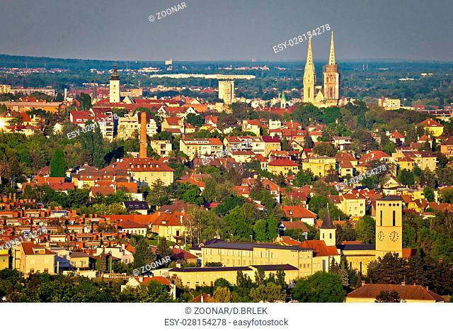 City of Zagreb skyline view