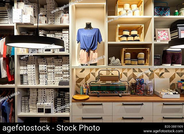 Counter, Haberdashery, Threads and sewing accessories store, Interior decoration, Zumarraga, Gipuzkoa, Basque Country, Spain, Europe