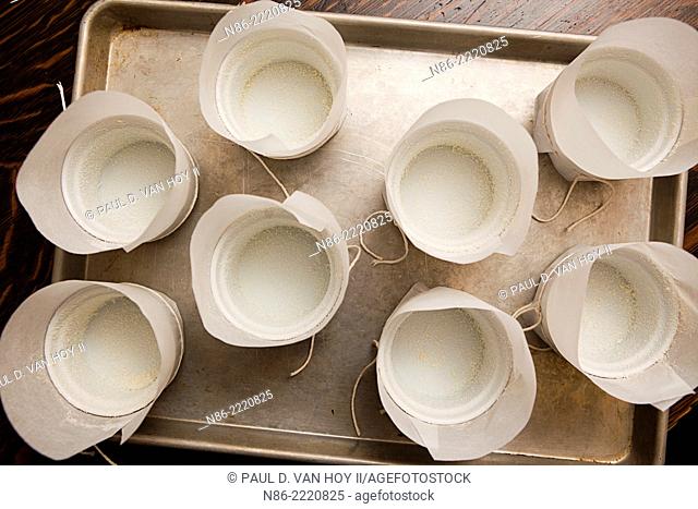 souffle cups on cooking tray