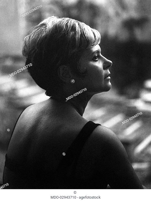 Portrait of Italian actress and journalist Lianella Carell. Rome, 1963