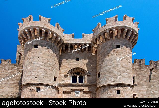 Greece - Rhodos. Palace of the Grand Master of the Knights of Rhodes. Großmeisterpalast