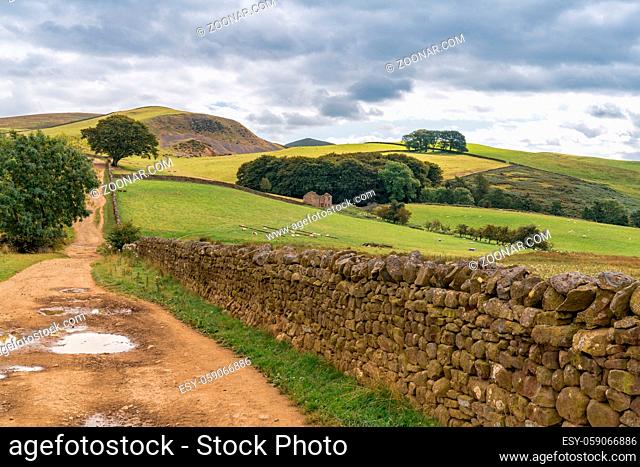 North Pennines landscape on the way between Dufton and High Cup Nick in Cumbria, England, UK
