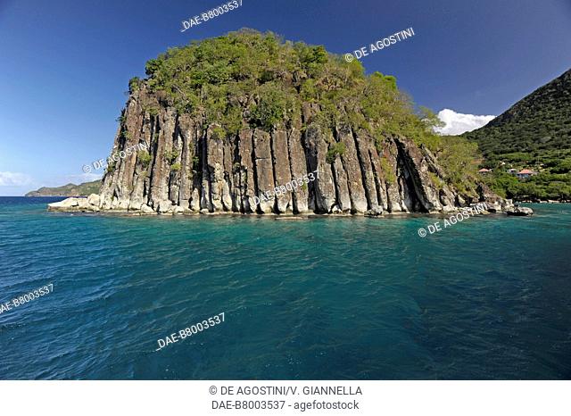 Pain de Sucre mountain formed from volcanic rock, Iles des Saintes, Guadeloupe, Overseas Department of the French Republic