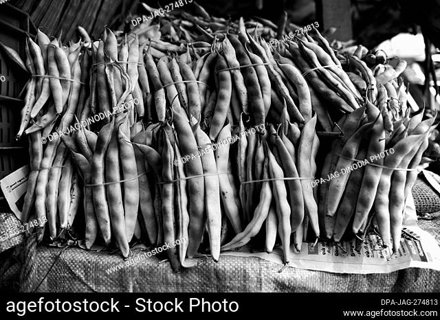 Beans, Vegetable market, Munnar, Idukki, Kerala, India, Asia
