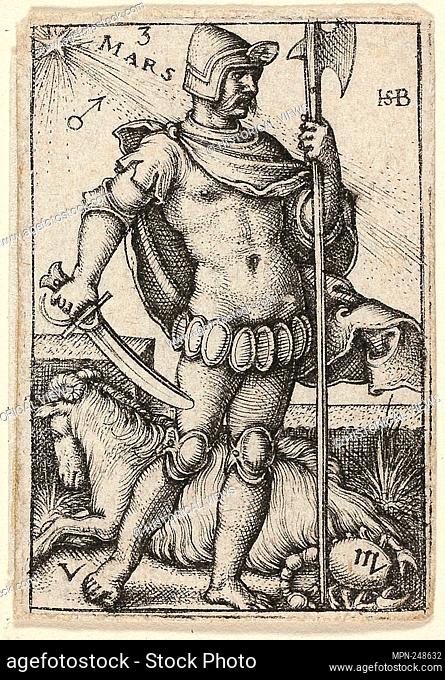 Mars, plate three from The Seven Planets with the Zodiacs - 1539 - Sebald Beham German, 1500-1550 - Artist: Hans Sebald Beham, Origin: Germany, Date: 1520–1551