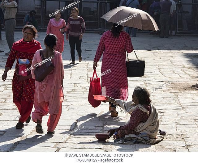 A beggar in Durbar Square, Kathmandu, Nepal