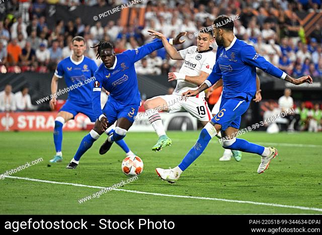 18 May 2022, Spain, Sevilla: Soccer: Europa League, Eintracht Frankfurt - Glasgow Rangers, knockout round, final at Ramon Sanchez Pizjuan Stadium