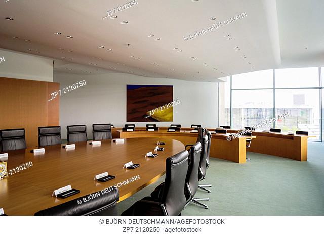 The Cabinet Room inside the Federal Chancellery, Home of the Chancellor and the Chancellery staff