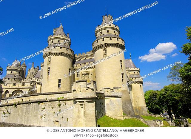 Pierrefonds Castle, Chateau de Pierrefonds, 14th century, Picardy region, France, Europe