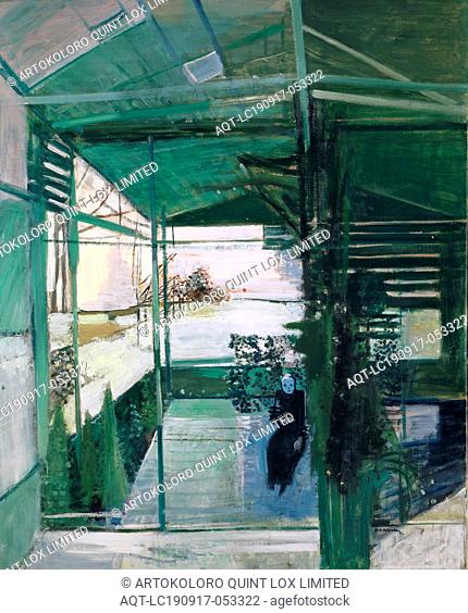 Old Woman in the Greenhouse, 1936, oil on canvas, 100 x 82 cm, signed and dated lower right: W.K., Wiemken, 36., Walter Kurt Wiemken