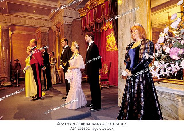 The Royal Family. Madame Tussaud's Wax Museum. London. England