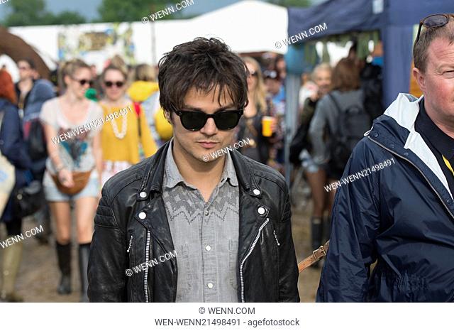 Glastonbury Festival 2014 - Celebrity sightings and atmosphere - Day 2 Featuring: Jamie Cullum Where: London, United Kingdom When: 27 Jun 2014 Credit: WENN