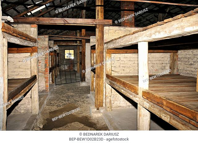Barracks at Auschwitz-Birkenau concentration camp, Brzezinka, Lesser Poland Voivodeship, Poland