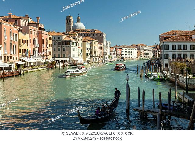 Grand Canal seen from the sestiere of Santa Croce, Venice, Italy